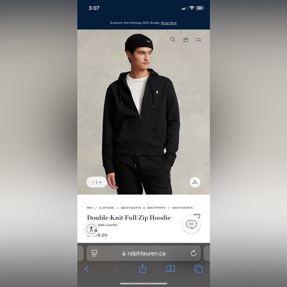 Ralph Lauren Double Knit Zip Up (size M) - Picture 4 of 4